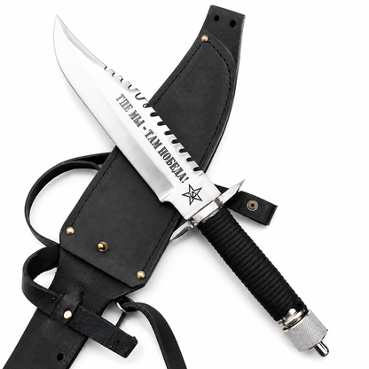 US Marines Knife | Handmade Survival Bowie Knife with Leather Sheath Unique Blades Runner