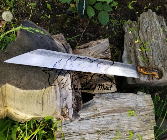 Viking Seax Sword – High Carbon Steel Blade with Stag Handle Unique Blades Runner