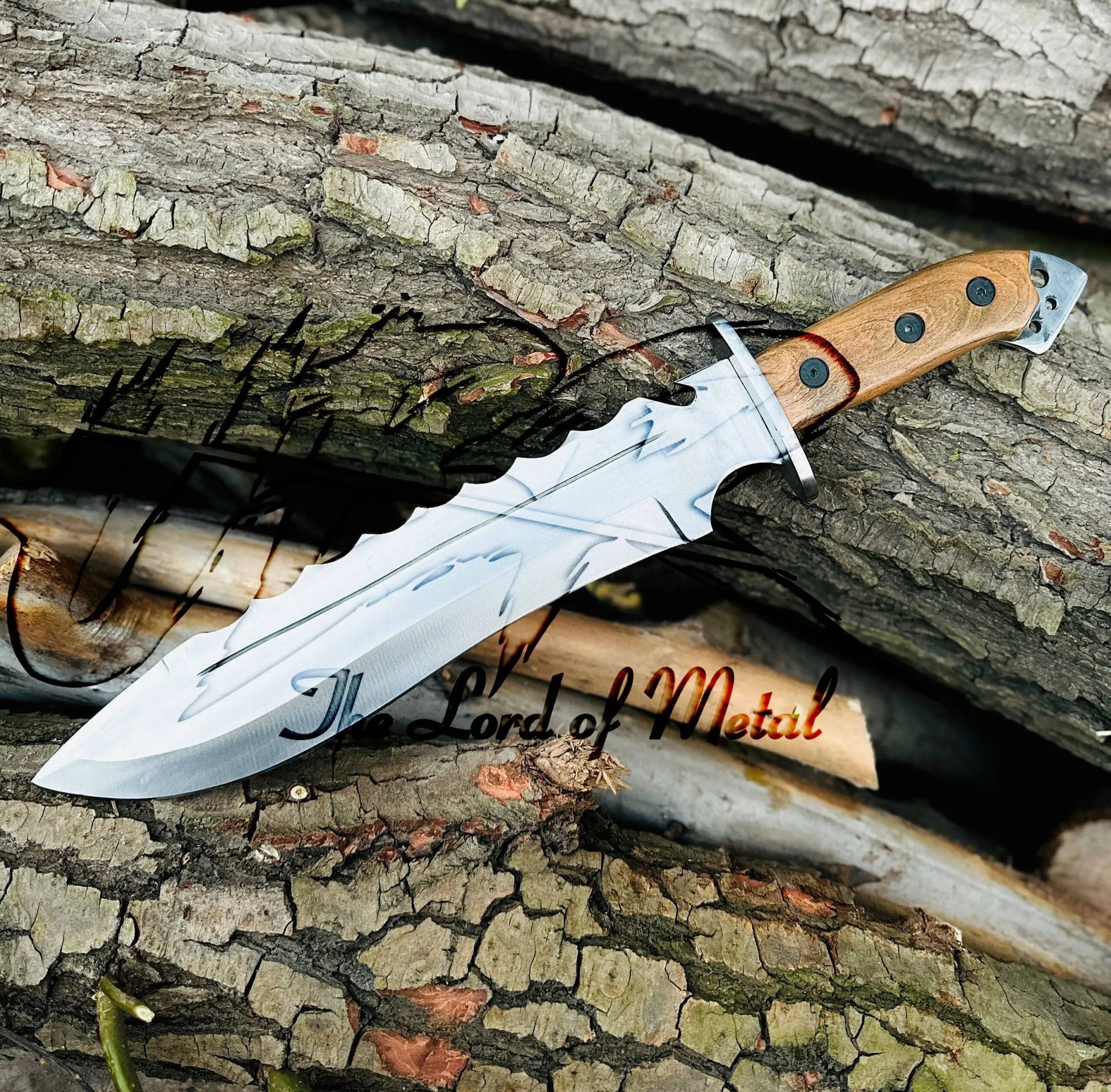Handmade Bowie Knife – Fixed Blade Hunting Knife with Leather Sheath Unique Blades Runner