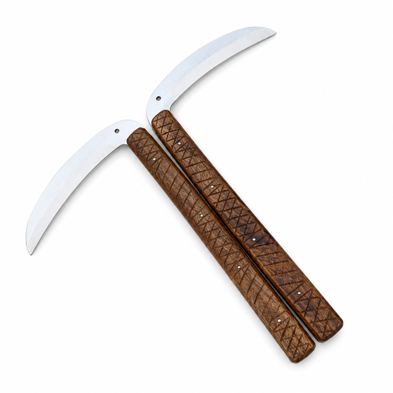 Japanese Kama Sickle – Handmade Traditional Curved Blade with Wooden Handle Unique Blades Runner