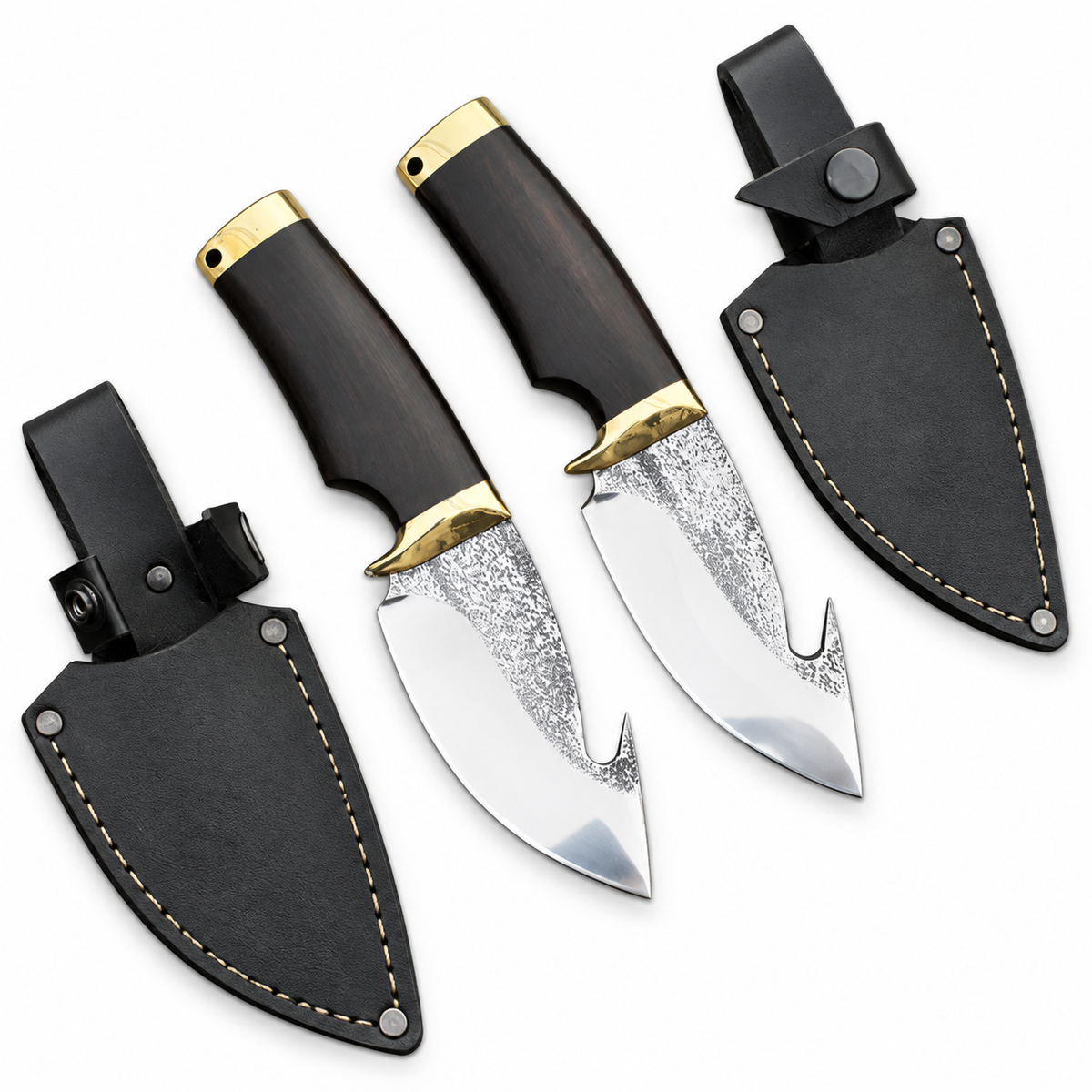 Gut Hook Skinner Knives - Set Of 2 For Hunting Unique Blades Runner