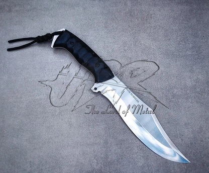 Custom Mirror Polish Bowie Knife – Handmade Stainless Steel with Sheath Unique Blades Runner