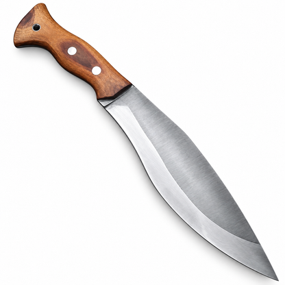 1095 steel camping knife with 8 inch blade and Micarta handle
