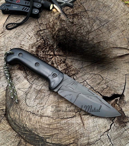 Drop Point Tactical Knife – G10 Handle, Paracord Grip, Survival Ready Unique Blades Runner