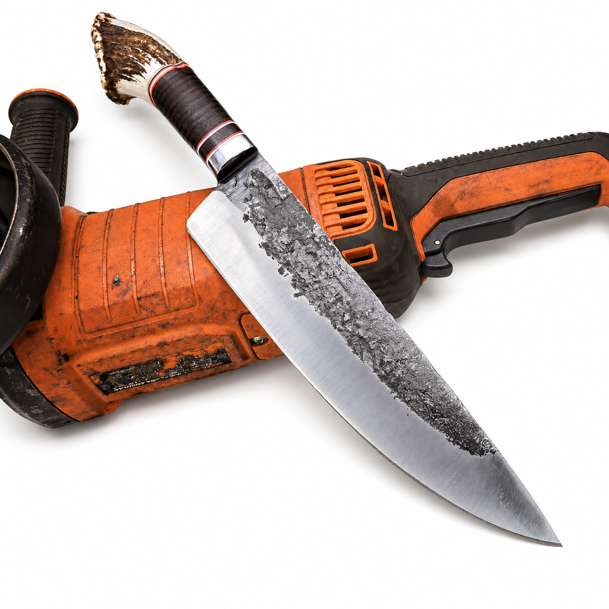 Hand Forged Bowie Knife – Handmade Large Fixed Blade with Stag Antler Handle Unique Blades Runner