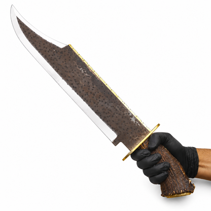 Custom Handmade Heavy Bowie Knife with Stag Antler Handle Unique Blades Runner