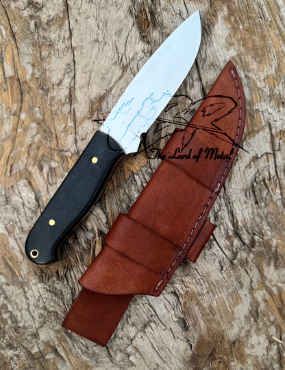 Custom Handmade Hunting Knife – Full Tang High Carbon Steel Blade with G10 Handle Unique Blades Runner