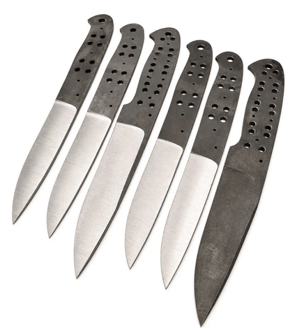 6-Piece Carbon Steel Hunting Knife Blanks - Unique Blades Runner