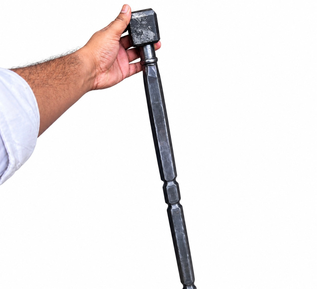 Ivan Poddubny Cane – Hand Forged Iron Walking Stick Unique Blades Runner