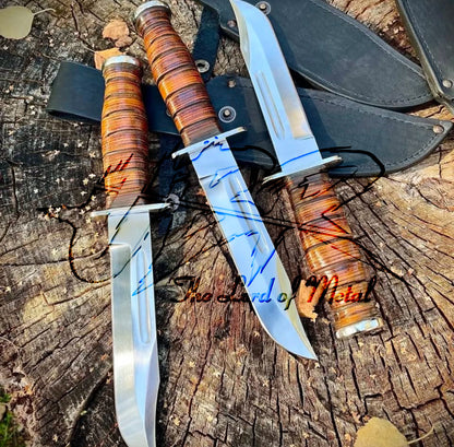 KA-BAR Knife for Sale – USMC Full Size Marine Knife with Leather Sheath Unique Blades Runner