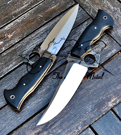 Custom Fixed Blade Tactical Knife Set | Full Tang G10 Handle by UBR Unique Blades Runner