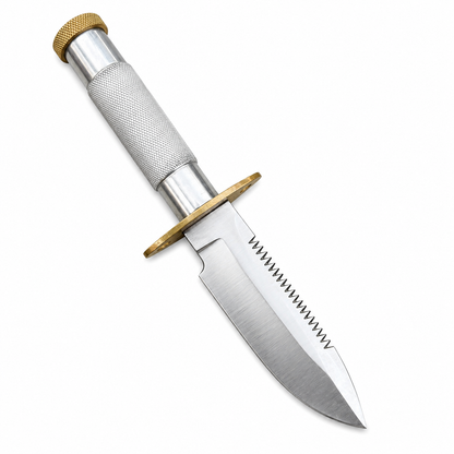 Handmade Survival Knife – Hollow Handle Fixed Blade with Sawback Spine Unique Blades Runner
