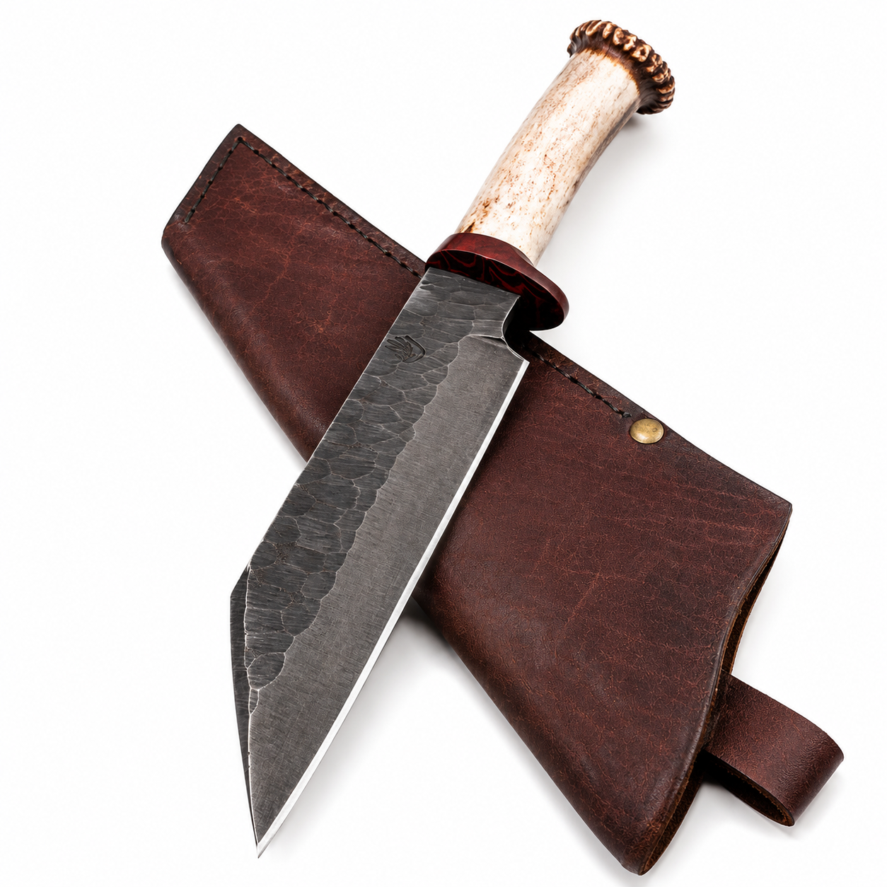 Seax Knife For Sale - High Carbon Steel Blade with Antler Handle Unique Blades Runner