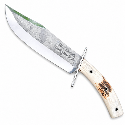 Mountain Bowie Knife – Handmade Stag Handle Fixed Blade Unique Blades Runner