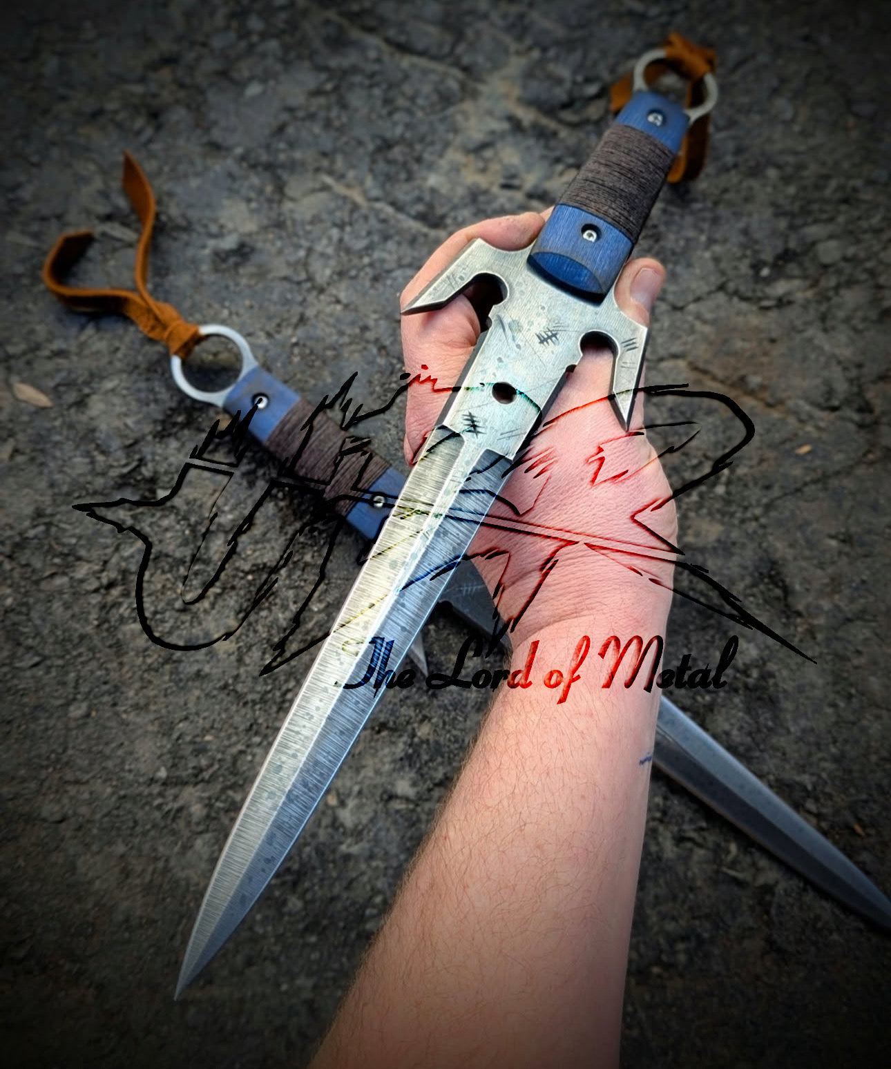 Custom Handmade Stainless Steel Sai Dagger Knife – Wood Handle, Collectible Unique Blades Runner