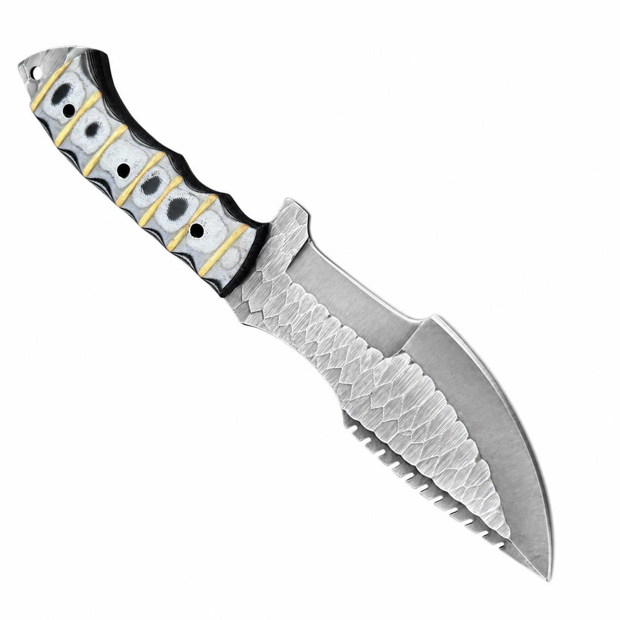 Custom Handmade Tracker Knife – Pattern Grip Handle Full Tang Blade Unique Blades Runner
