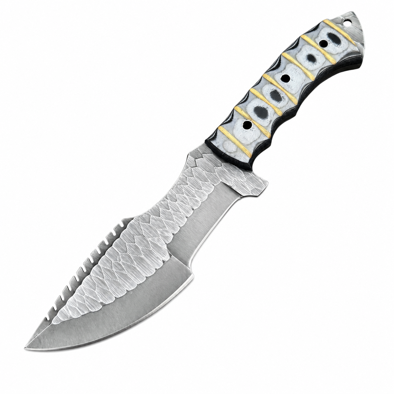 Custom Handmade Tracker Knife – Pattern Grip Handle Full Tang Blade Unique Blades Runner