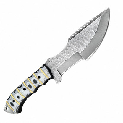 Custom Handmade Tracker Knife – Pattern Grip Handle Full Tang Blade Unique Blades Runner