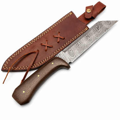 Viking Seax Knife – Damascus Steel with Micarta Handle Unique Blades Runner