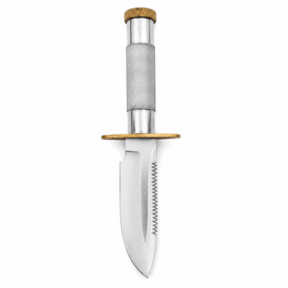 Handmade Survival Knife – Hollow Handle Fixed Blade with Sawback Spine Unique Blades Runner