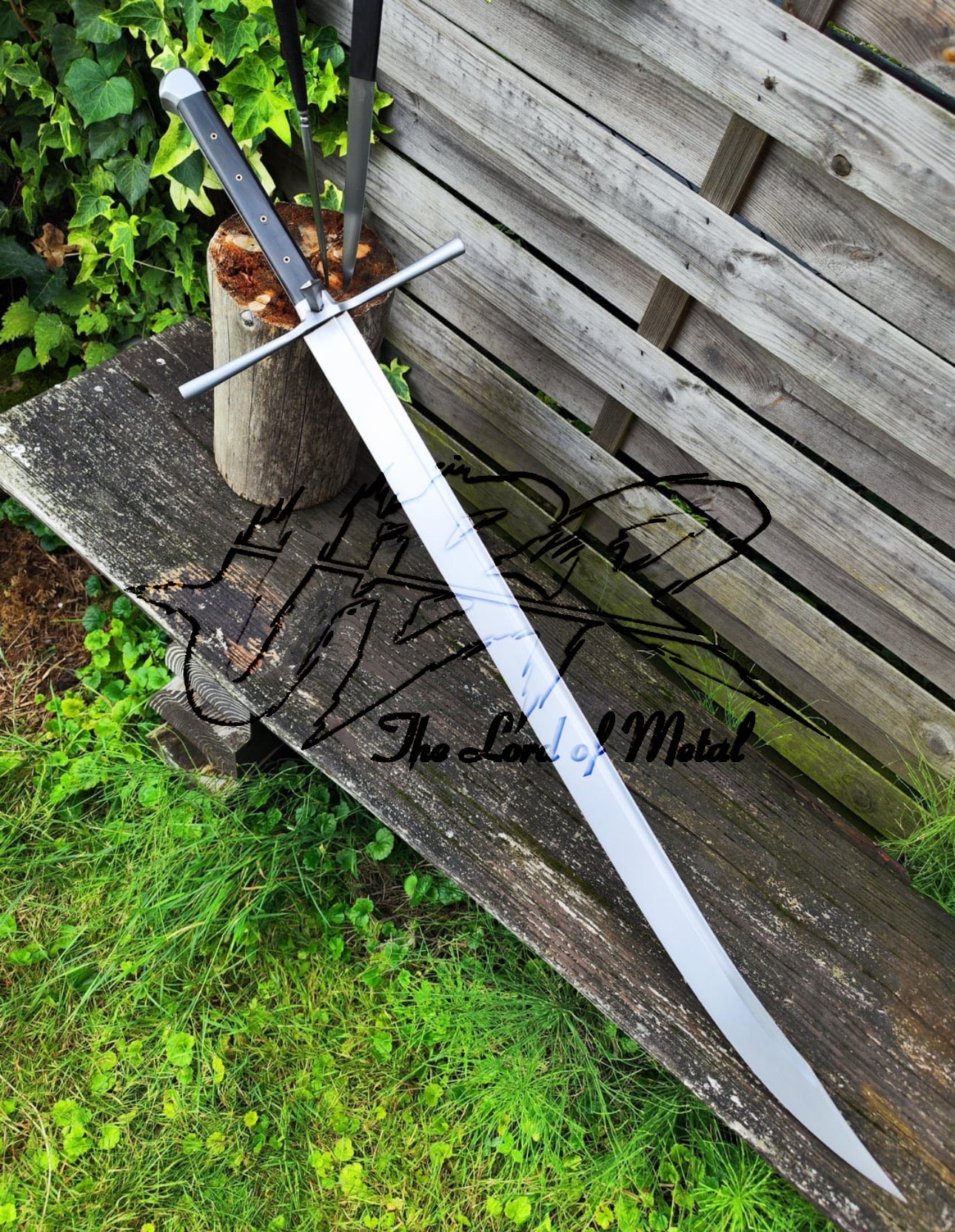 Hand Forged Kriegsmesser Sword | German Two-Handed Curved Blade Messer Unique Blades Runner