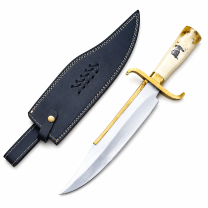 The Expendables Bowie Knife – Handmade Movie Inspired Fixed Blade with Bone Handle Unique Blades Runner