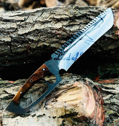 Custom High Carbon Steel Bowie Knife – Handmade Hunting Knife with Sheath Unique Blades Runner