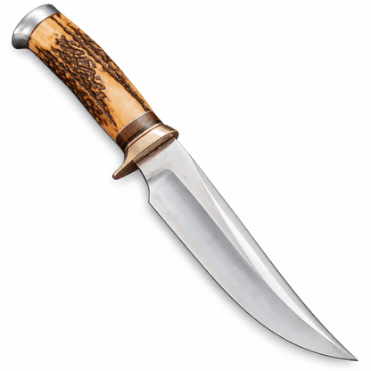 1095 high carbon steel hunting knife blade, 8 inches long