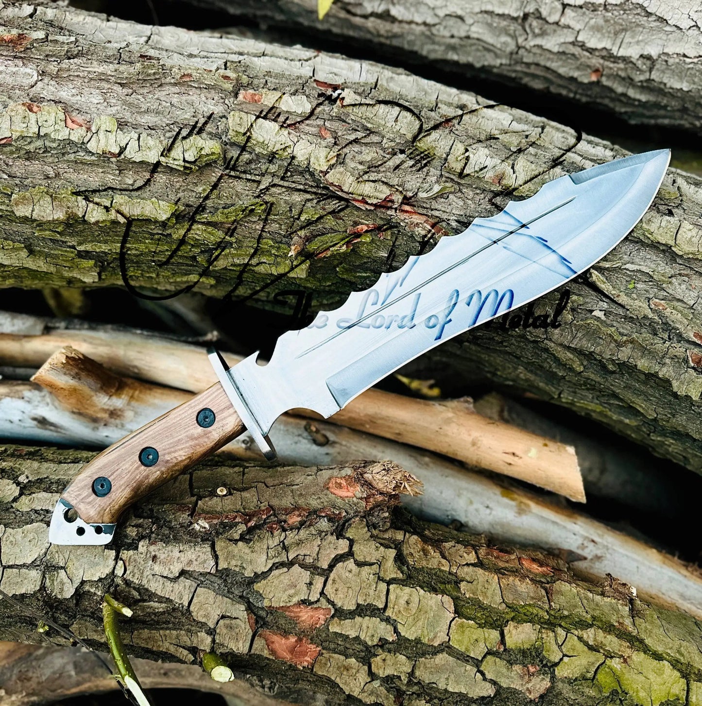 Handmade Bowie Knife – Fixed Blade Hunting Knife with Leather Sheath Unique Blades Runner