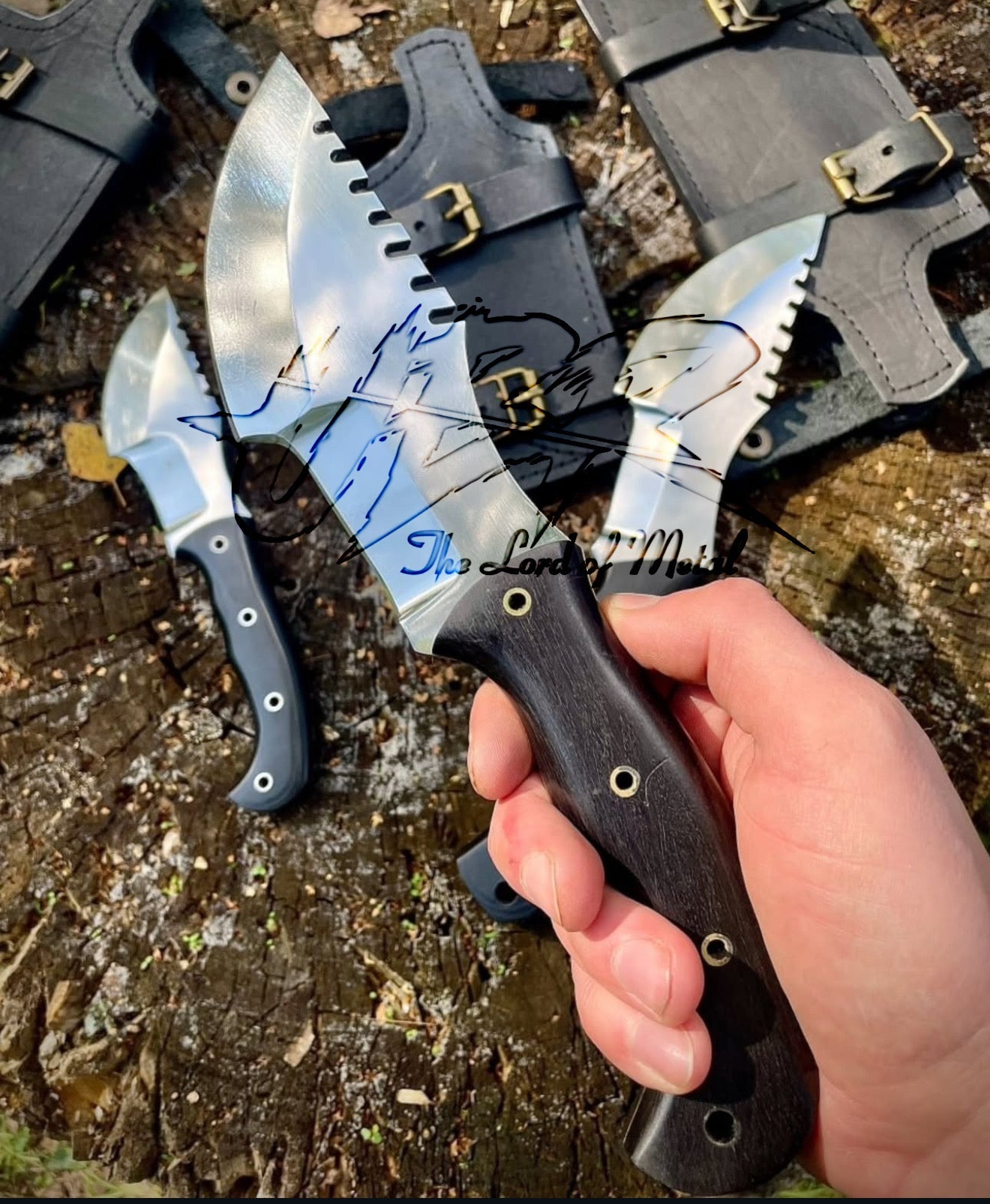Custom Handmade Tracker Knives Set of 3 | Full Tang Hunting & Survival Knives Unique Blades Runner