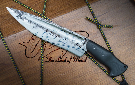 Hand-Forged Survival Knife – High Carbon Steel with Black Micarta Handle Unique Blades Runner