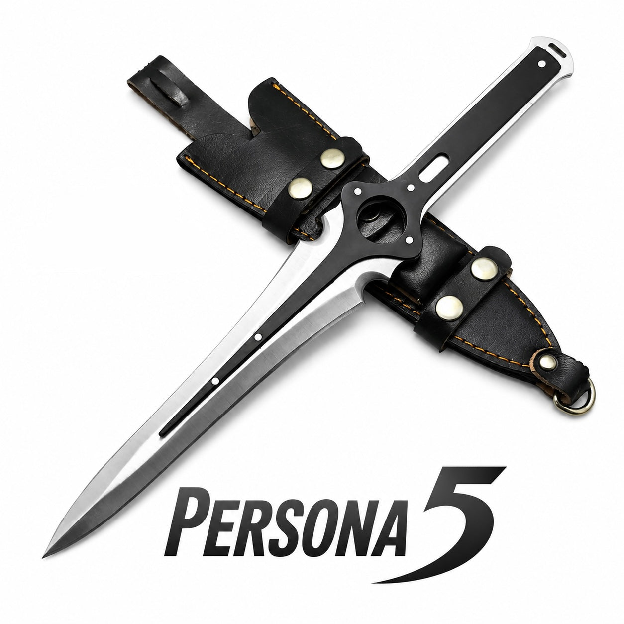 Persona 5 Joker Knife – Handmade Game Inspired Replica with Leather Sheath Unique Blades Runner