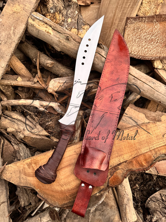 The Book of Eli Machete with High Carbon Steel Blade & Leather Handle - Collectible Unique Blades Runner