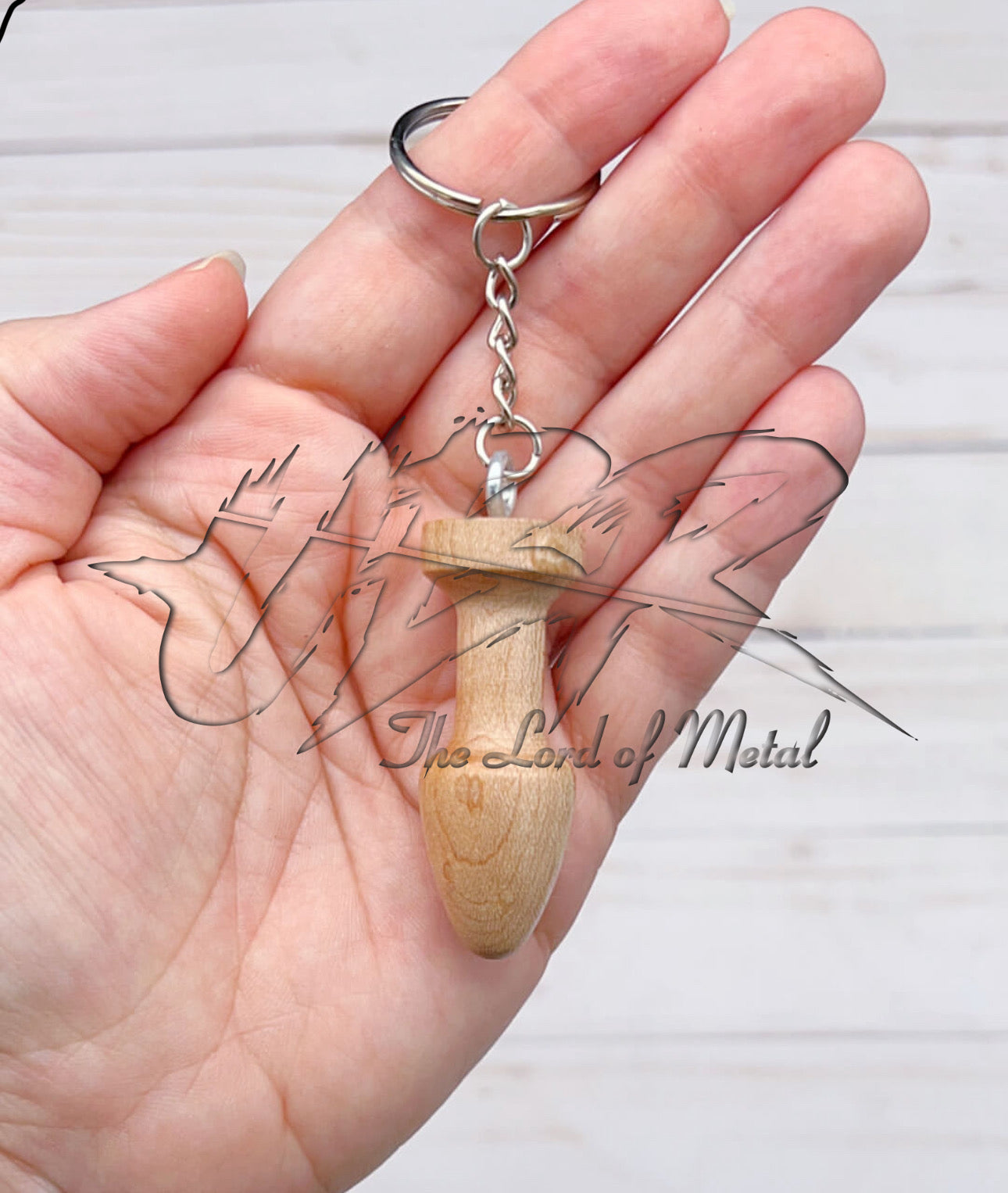 Mini Wooden Novelty Keychain - Handmade Gag Gift - Unique Plug Shape Key Ring Unique Blades Runner