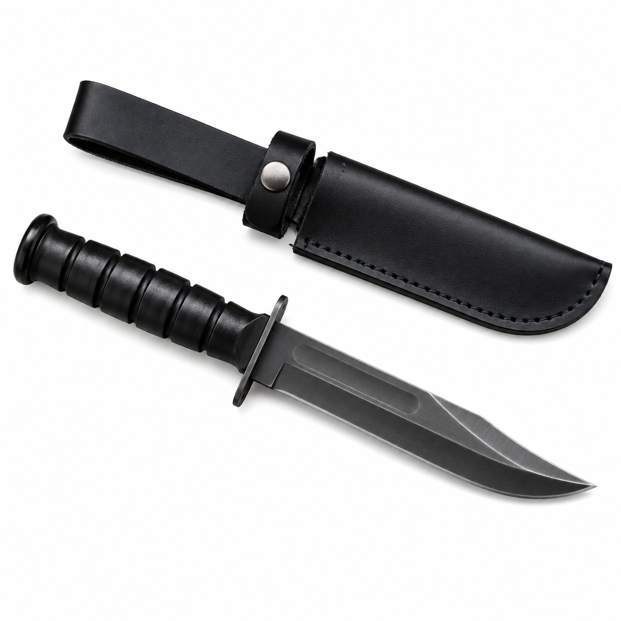 Ontario 498 Marine Combat Knife with Leather Sheath – KA-BAR USMC Unique Blades Runner