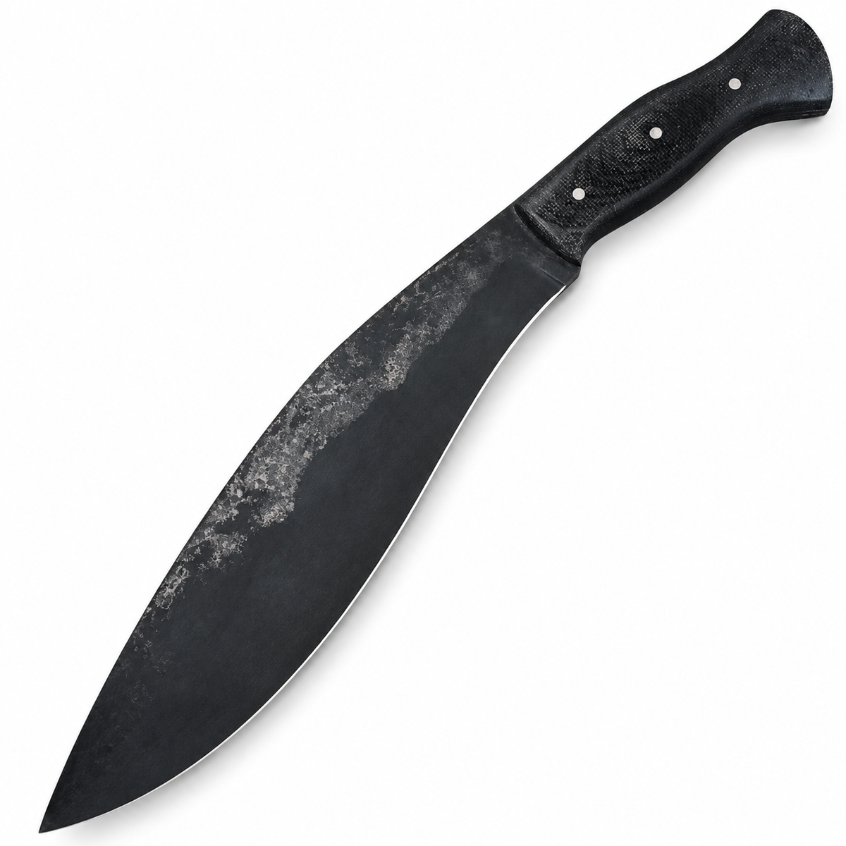 Large camp knife in traditional kukri shape with Micarta handle