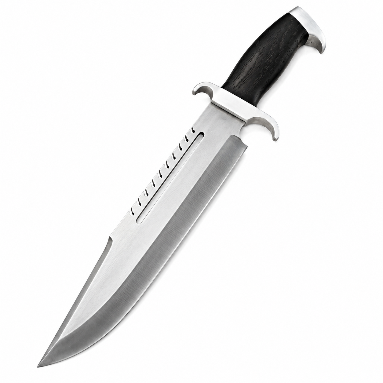 Survival Bowie Knife – Handmade Large Sawback Fixed Blade with Black Handle Unique Blades Runner