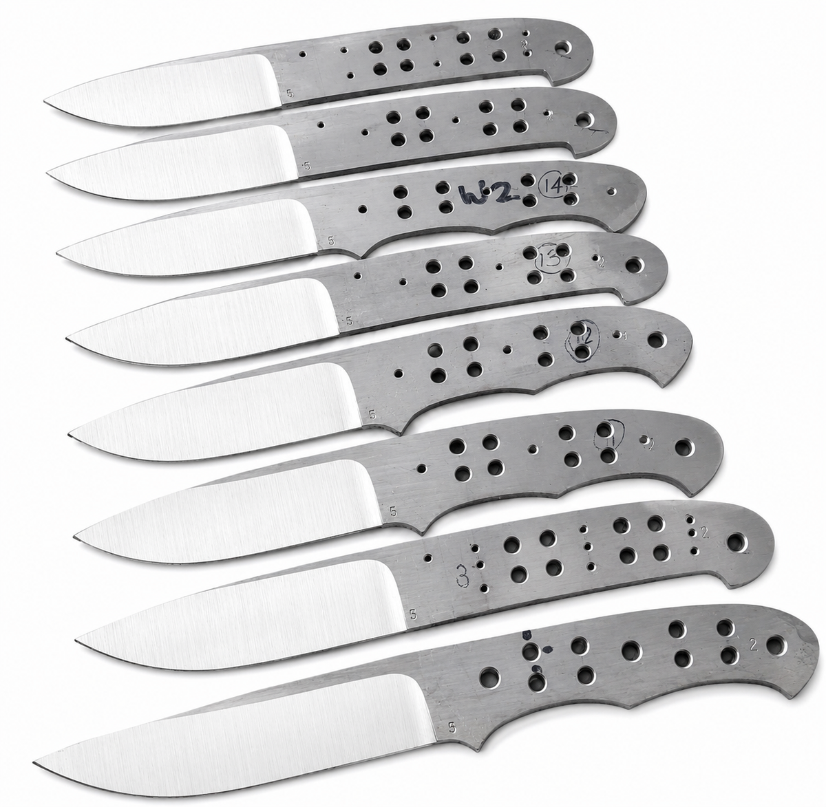 8-Piece 440C Bushcraft Knife Blanks Unique Blades Runner