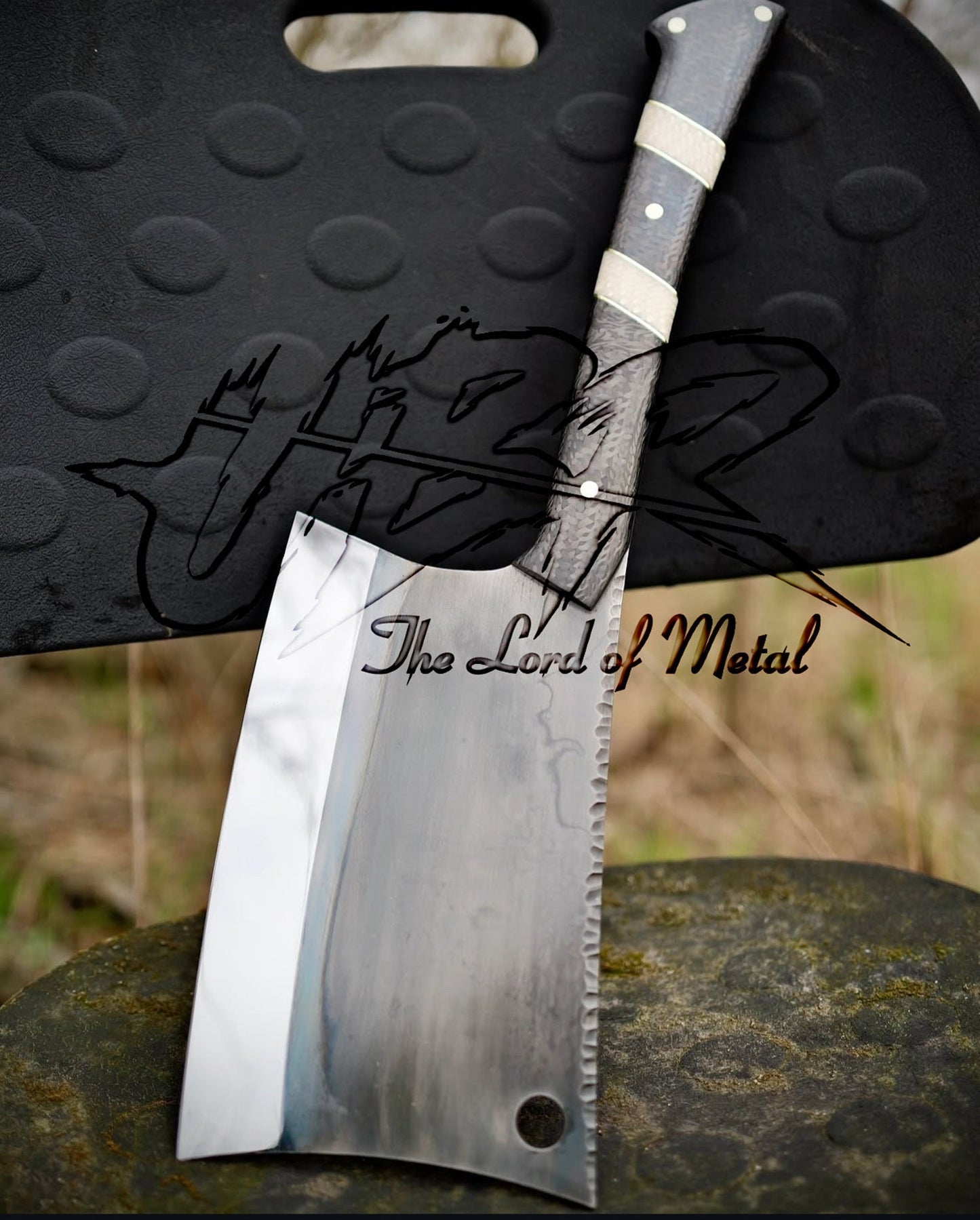 Full Tang Double-Handed Cleaver Knife – Carbon Steel Butcher Chopper Unique Blades Runner