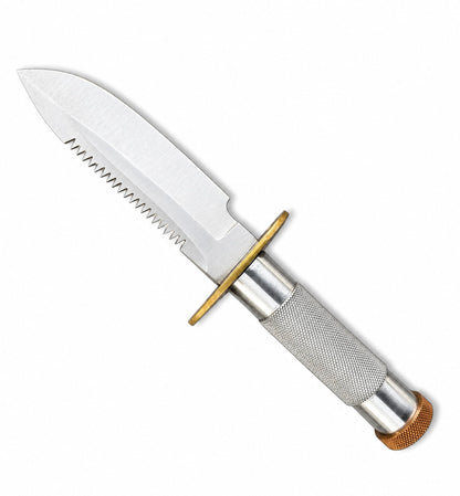 Handmade Survival Knife – Hollow Handle Fixed Blade with Sawback Spine Unique Blades Runner