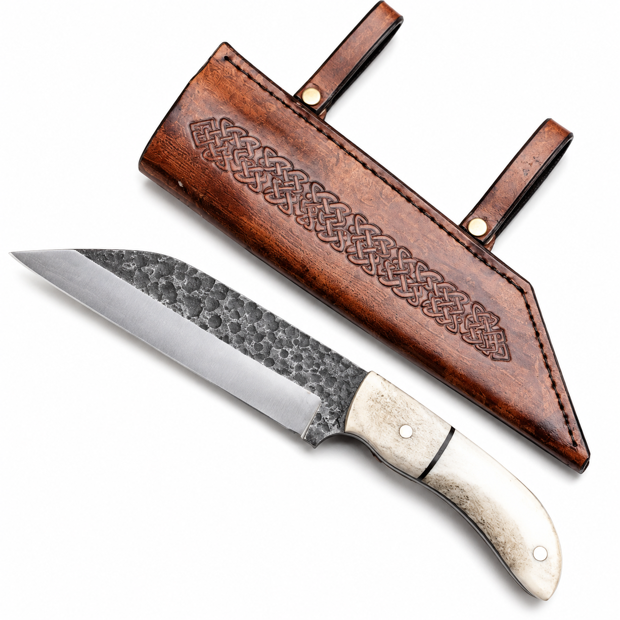 historical seax knife – High Carbon Steel with Stag Bone Unique Blades Runner