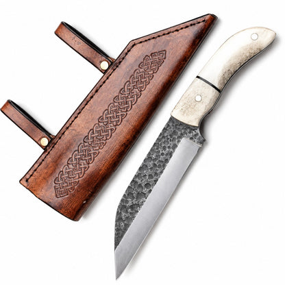 historical seax knife – High Carbon Steel with Stag Bone Unique Blades Runner