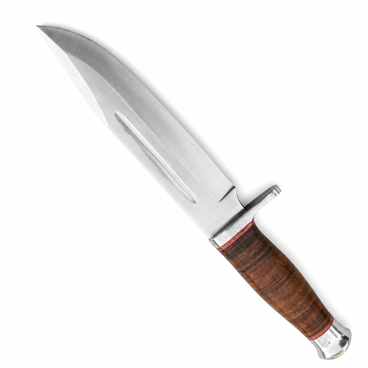 Classic Fixed Blade Knife with Stacked Leather Grip Unique Blades Runner