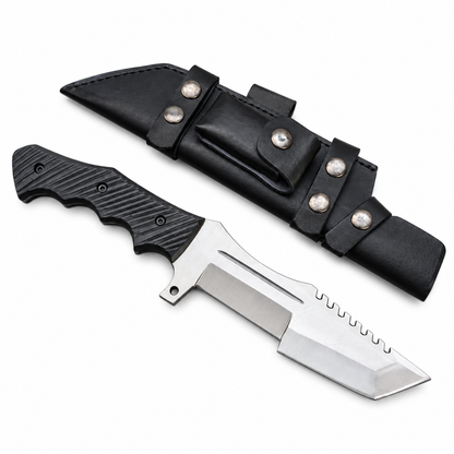 Csgo Huntsman Knife - Game Knife Replica With Leather Sheath Unique Blades Runner