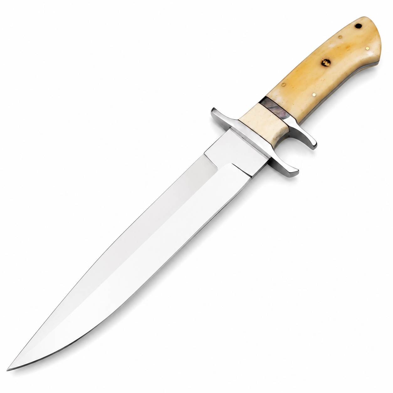 Loveless Fixed Blade Knife with Bone Handle & Double Guard Unique Blades Runner