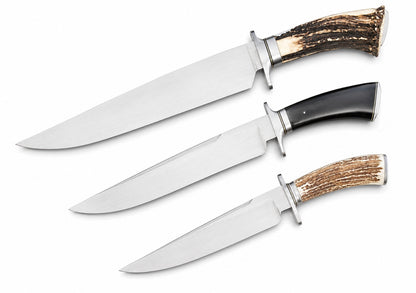 Bowie Knife Set – Handmade Large Fixed Blade Knives with Stag & Horn Handles Unique Blades Runner