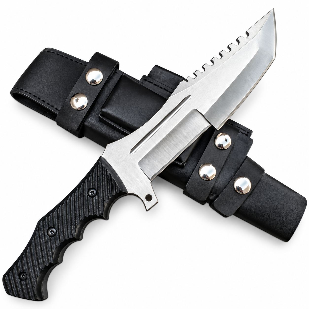 Csgo Huntsman Knife - Game Knife Replica With Leather Sheath Unique Blades Runner