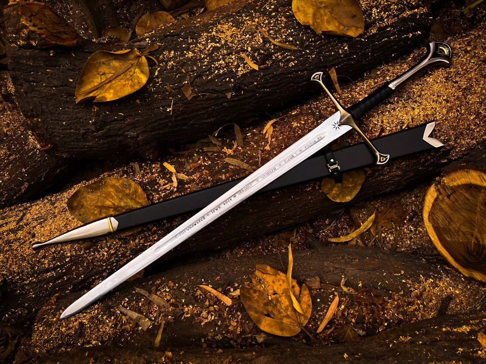 Anduril Sword Replica | Handmade King Elessar Sword Collectible | LOTR Sword