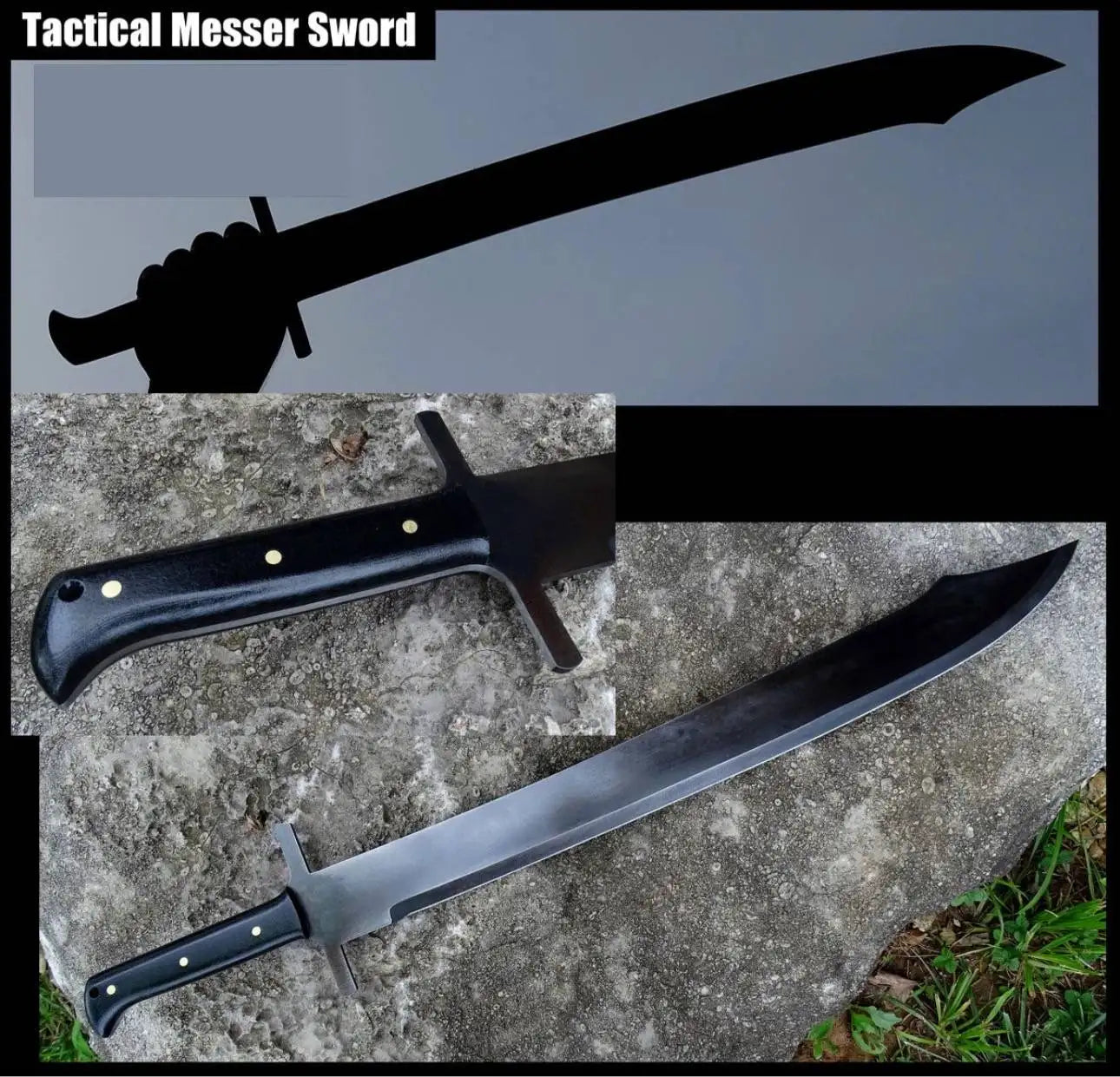 Authentic High Carbon Steel Messer Sword – Collector’s Edition for Medieval Enthusiasts