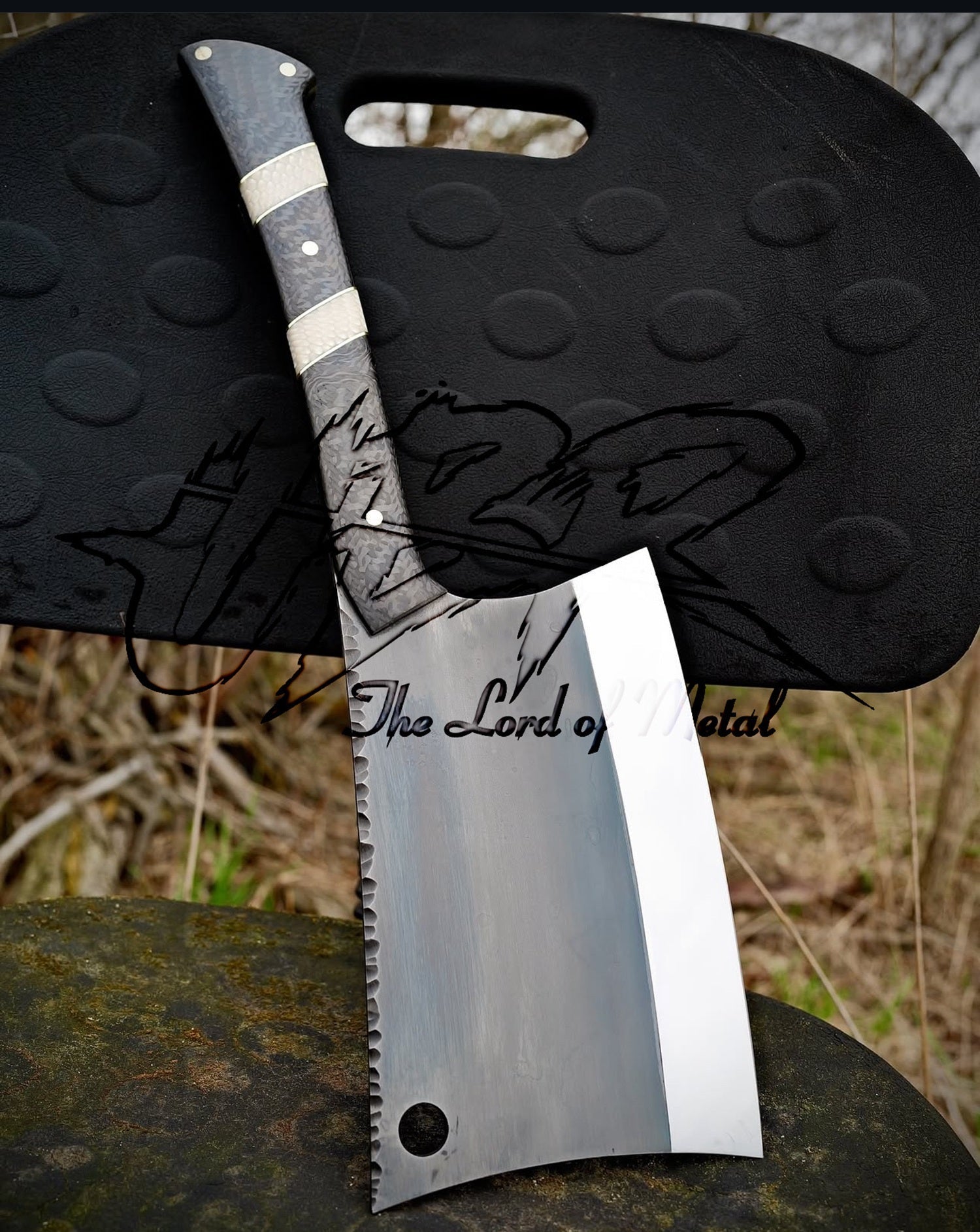 Full Tang Double-Handed Cleaver Knife – Carbon Steel Butcher Chopper Unique Blades Runner